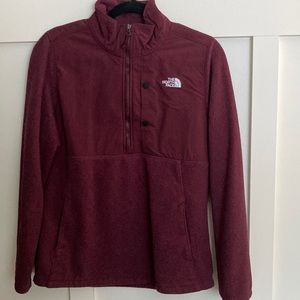 Maroon Northface Quarter Zip Fleece